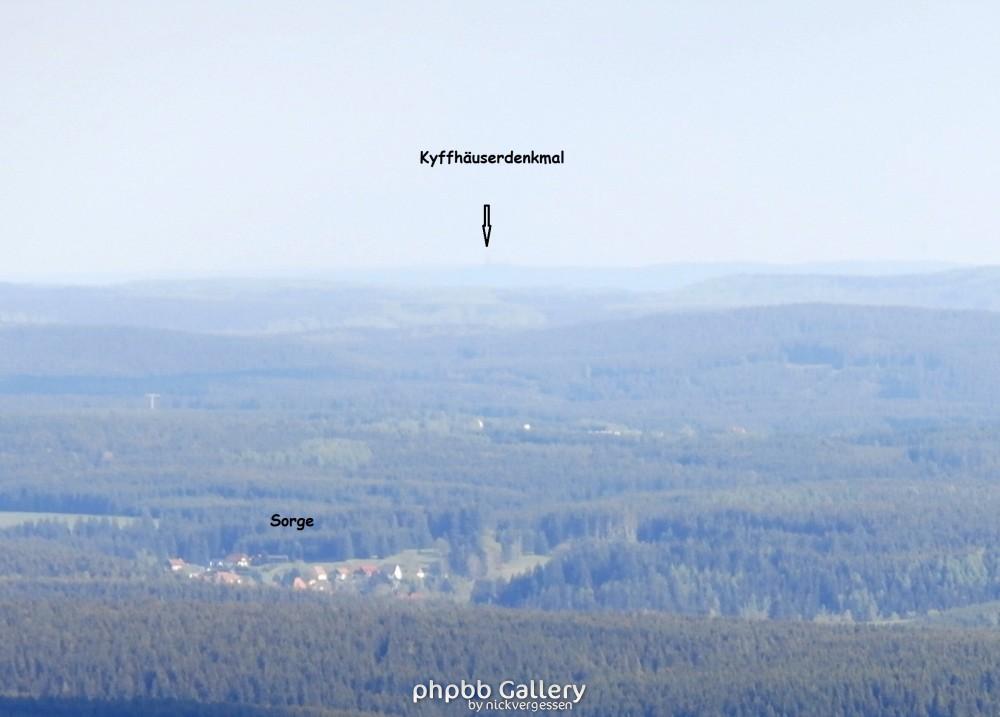 Blick vom Wurmberg zum Kyffhäuser