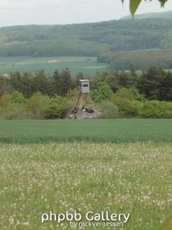 Ehem. FÜST bei Buttlar - unter dem Hochsitz liegen die Betonteile.