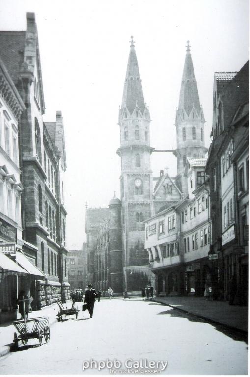 Schlundgasse ca.1900 mit Stadtkirche