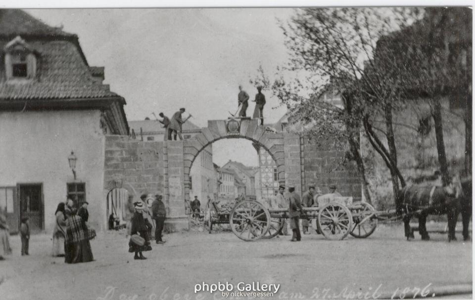 Neubau des Stadttores 1876 ! Meiningen