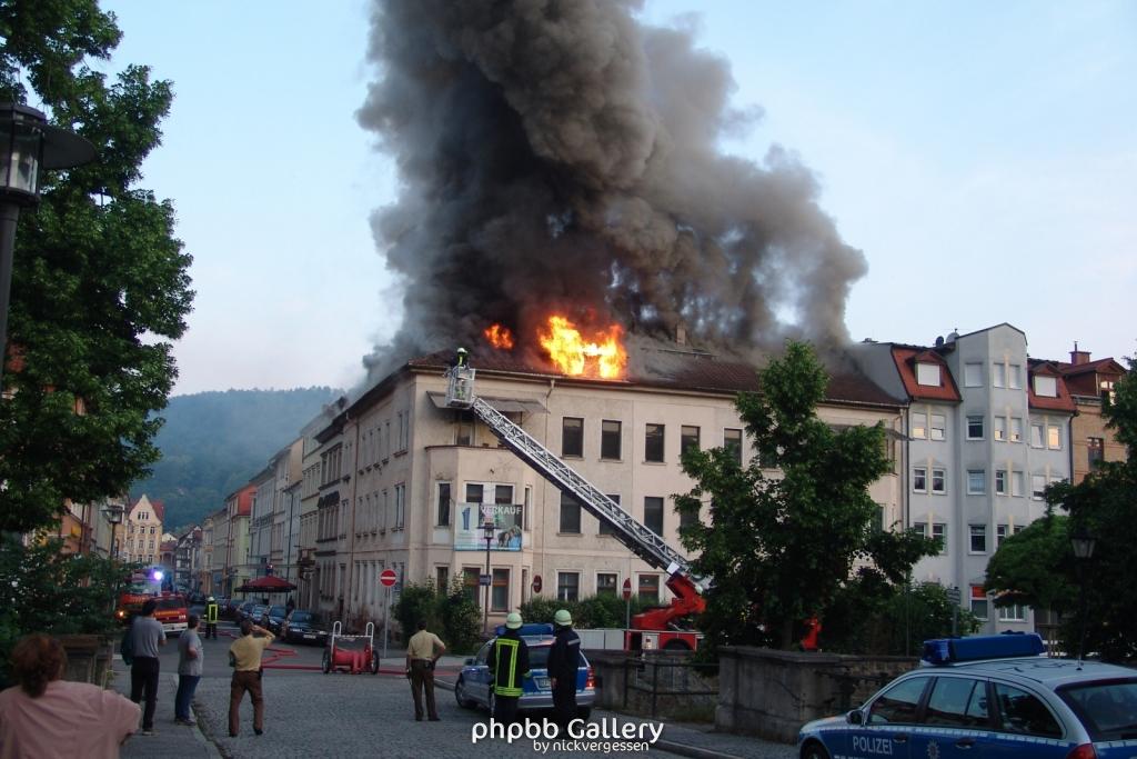 Großbrand Meiningen 2007 Innenstadt !