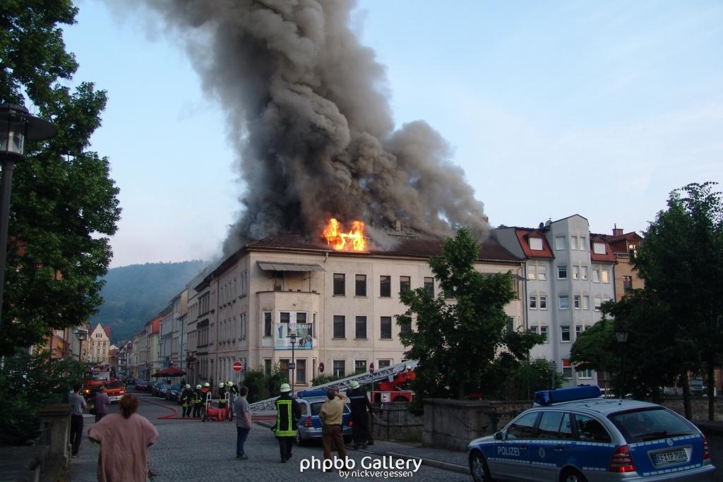 Großbrand Meiningen 2007 Innenstadt !
