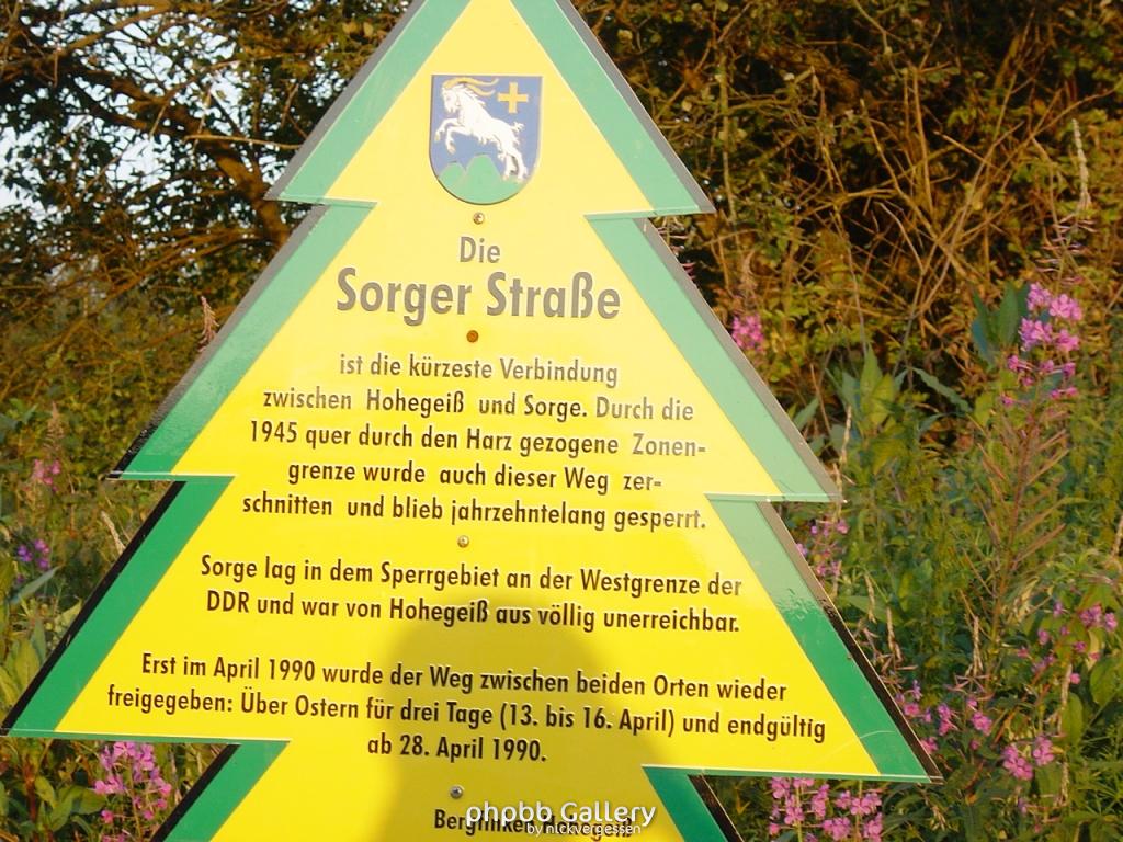 Verbindung zwischen Hohegeiß und Sorge