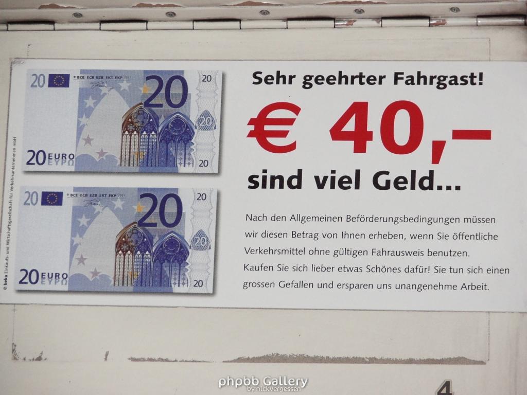 nette Aufforderung unseres Organiesators, den Fahrpreis zuentrichten,bei sofortigen und unverzüglichen Begleichen des ausstehenden Betrages wurden 5 € erlassen