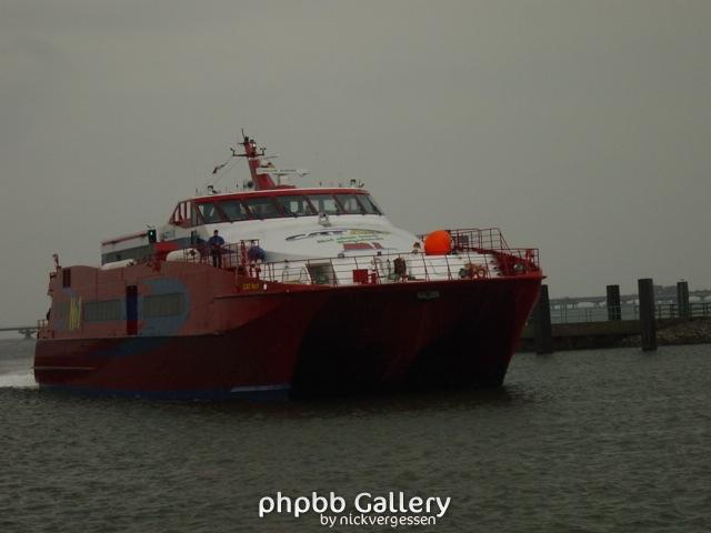Katamaranfähre von Helgoland