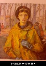 Paul Michaeles, Oberschülerin, Öl, 1960.j