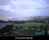 Schöneck im Morgennebel