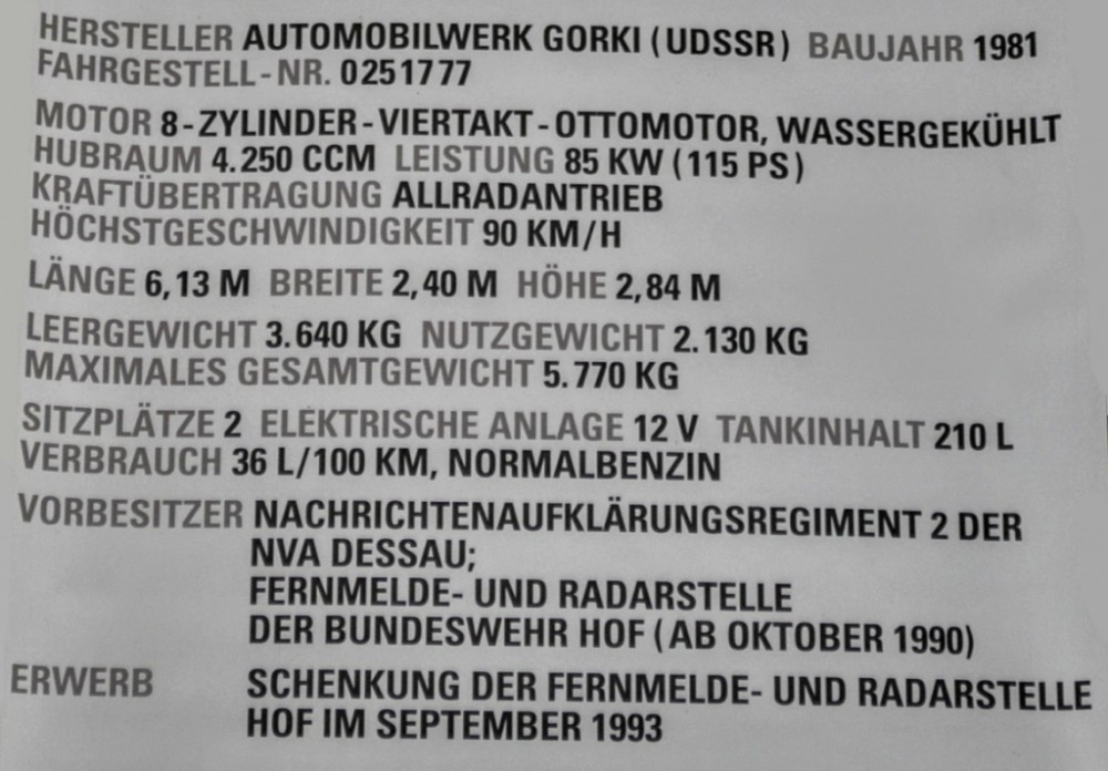 LKW GAZ 66 Koffer