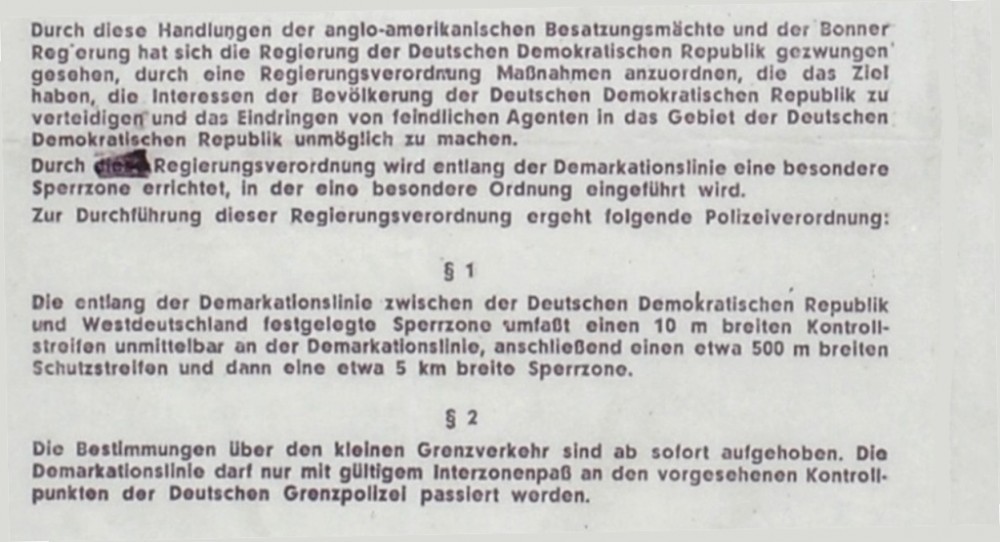 Polizeiverordnung in Absätzen