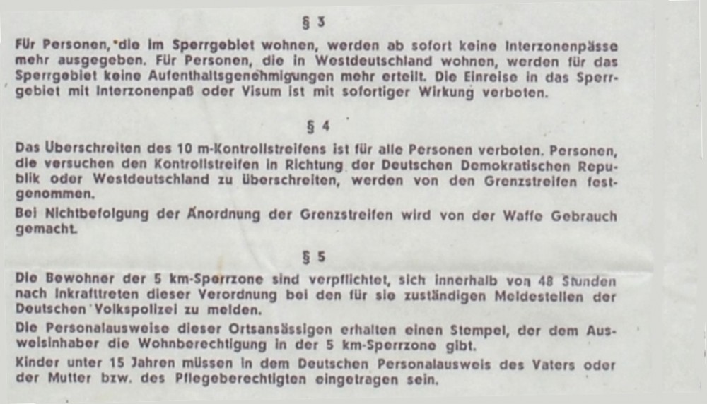 Polizeiverordnung in Absätzen