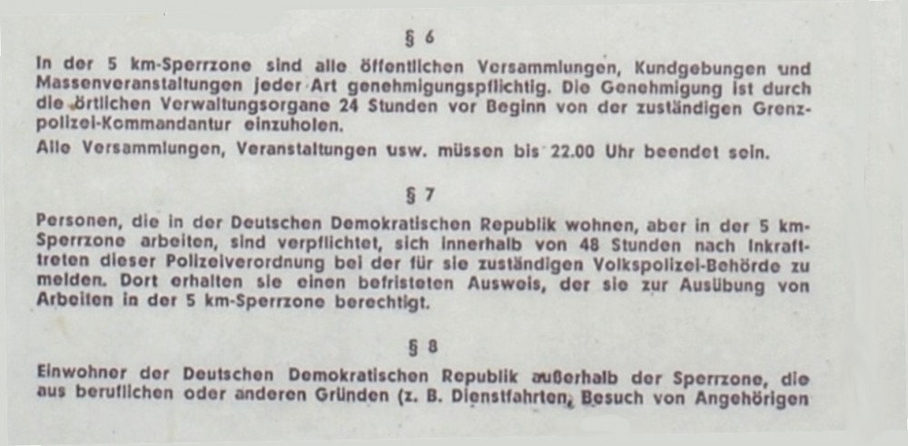 Polizeiverordnung in Absätzen