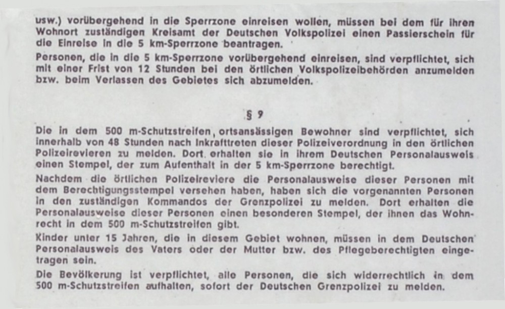 Polizeiverordnung in Absätzen
