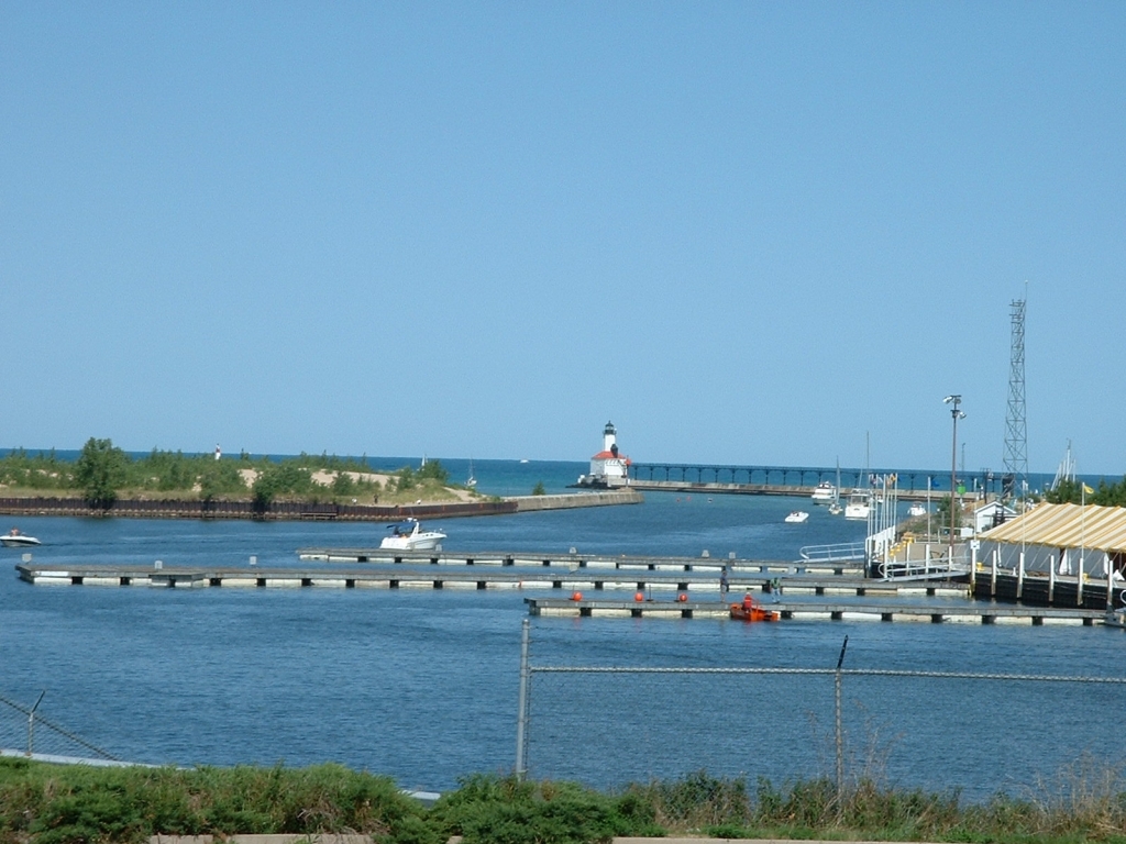 Bucht, Leuchtturm, Michigan City, Indiana