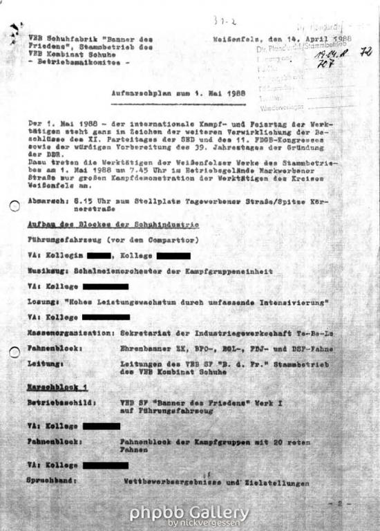 1. Mai 1988, Schuhfabrik Weissenfels - 1