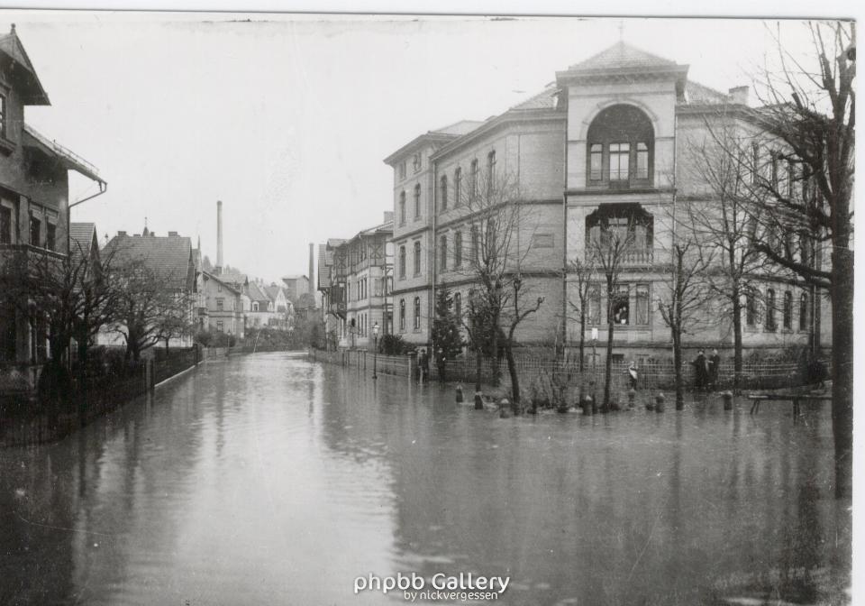 Meiningen Hochwasser Fluss Werra um 1920 ! Das Hochwasser war aber nicht das Jahrhunderthochwasser   !