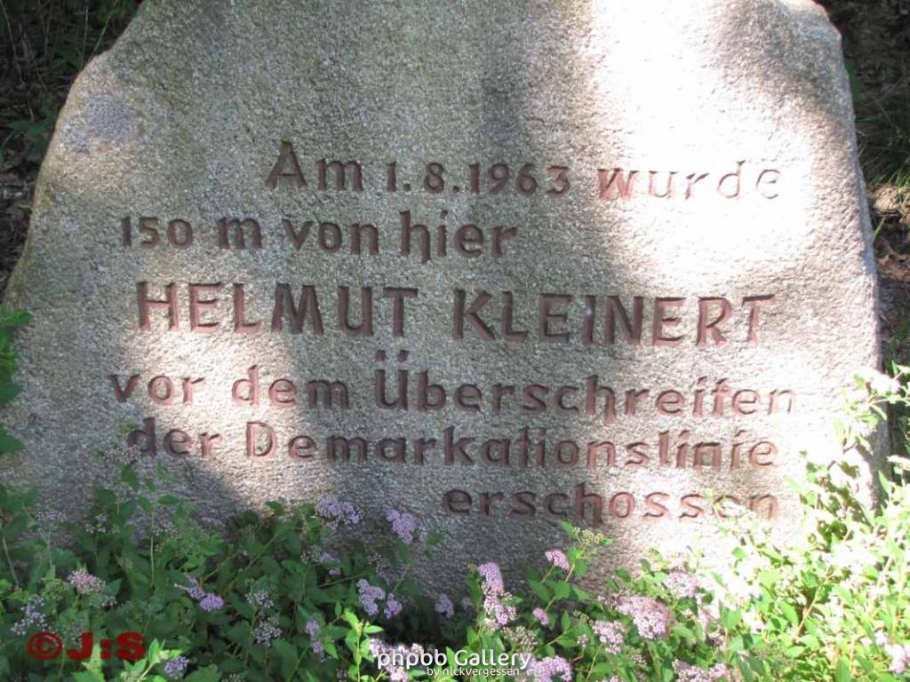 Gedenkstein bei Hohegeiß-Harz an Helmut Kleinert