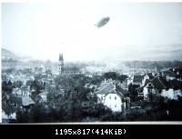 Luftschiff Zeppelin über Meiningen ca.1930 !