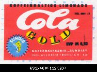 Etikett - Cola Gold