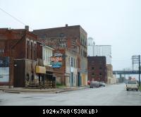 Strassenszene neben dem Mississippi River